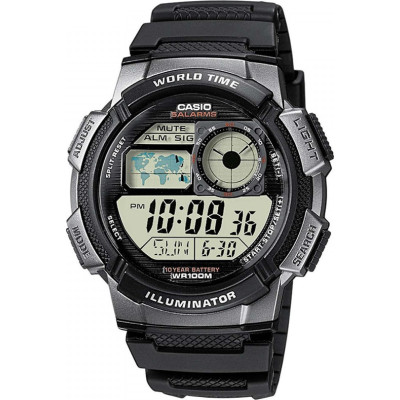 CASIO Black Rubber Strap AE-1000W-1BVEF 